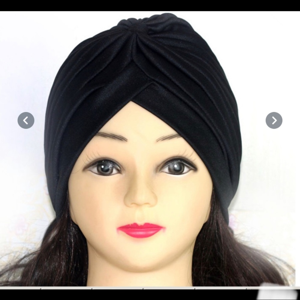 π΄π΄SOLDπ΄π΄2 black 1 pink πFashion Colorful Head Scarf Turban πΊπ - Picture 5 of 7
